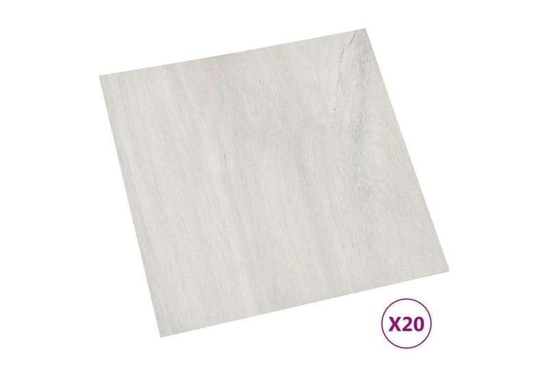 Självhäftande golvplankor 20 st PVC 1,86 m² gräddvit - Vit - Hus & renovering - Bygg - Golv, vägg & tak - Golv - Vinylgolv & plastgolv