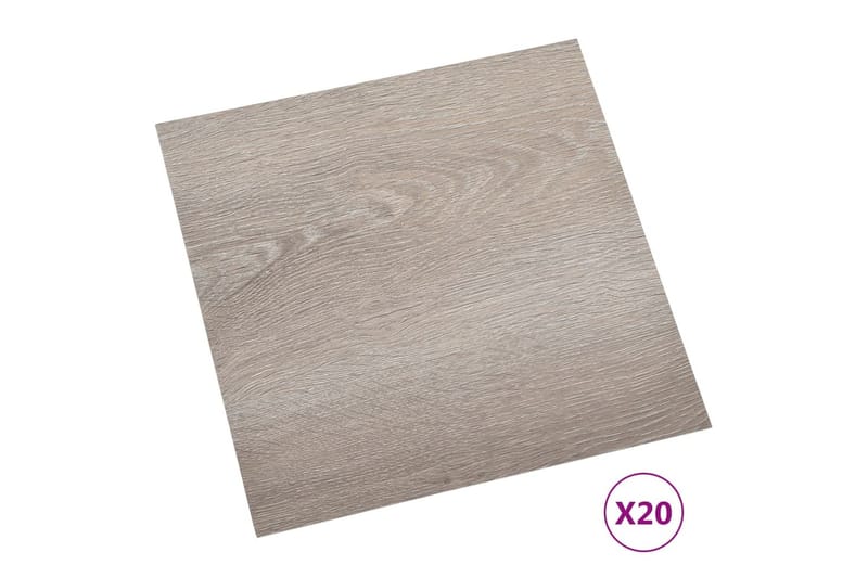 Självhäftande golvplankor 20 st PVC 1,86 m² taupe - Brun - Trall balkong - Vinylgolv & plastgolv - Golvplattor & plasttrall