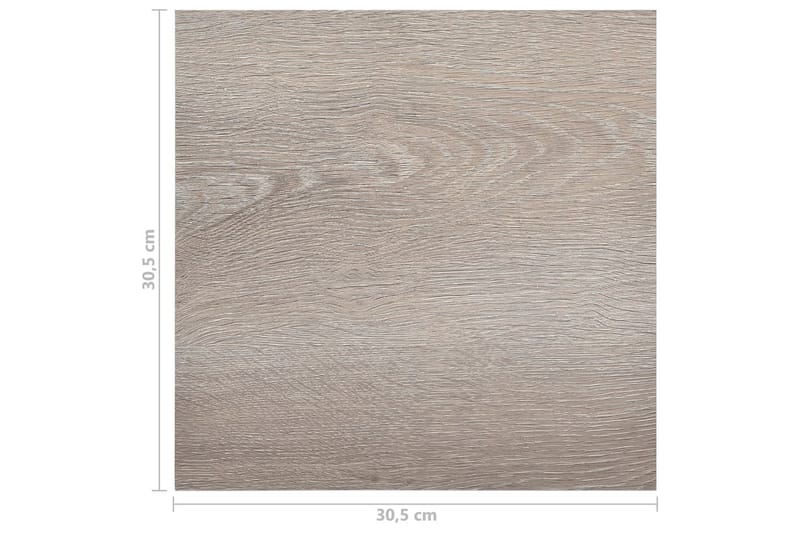 Självhäftande golvplankor 20 st PVC 1,86 m² taupe - Brun - Trall balkong - Vinylgolv & plastgolv - Golvplattor & plasttrall