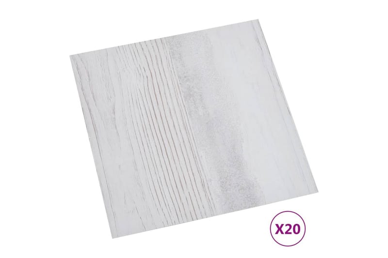 Självhäftande golvplankor 20 st PVC 1,86 m² ljusgrå - Grå - Trall balkong - Vinylgolv & plastgolv - Golvplattor & plasttrall