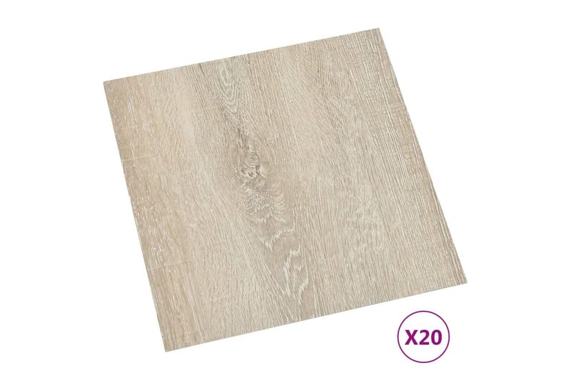 Självhäftande golvplankor 20 st PVC 1,86 m² beige - Beige - Trall balkong - Vinylgolv & plastgolv - Golvplattor & plasttrall