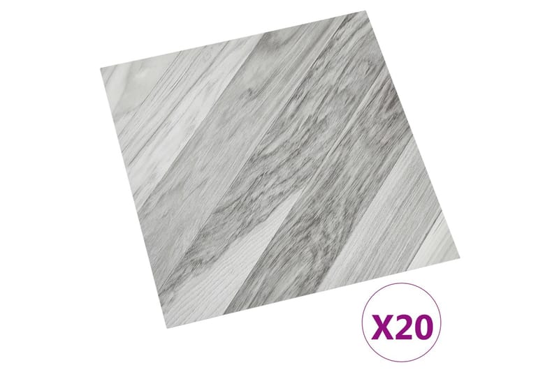 Självhäftande golvplankor 20 st PVC 1,86 m² grå ränder - Grå - Hus & renovering - Bygg - Golv, vägg & tak - Golv - Vinylgolv & plastgolv