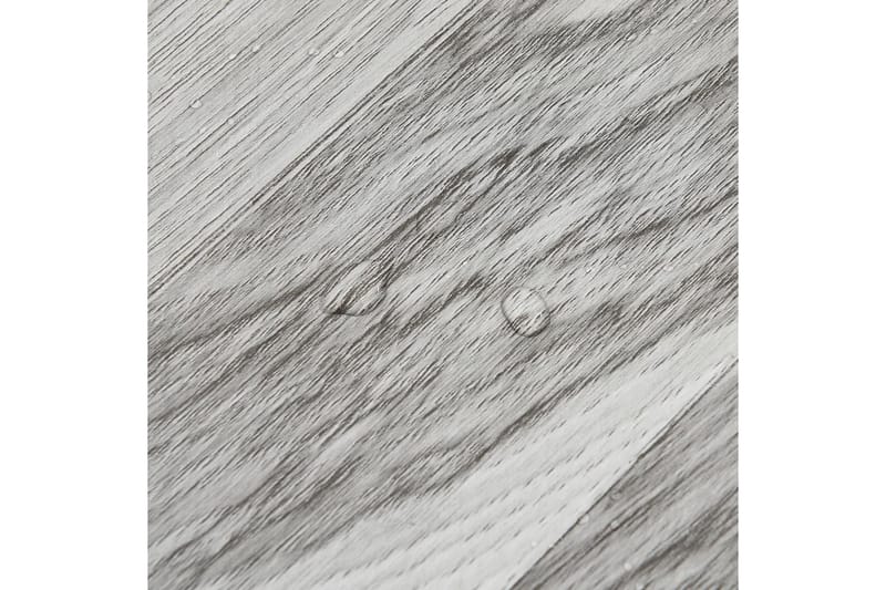 Självhäftande golvplankor 55 st PVC 5,11 m² grå ränder - Grå - Trall balkong - Vinylgolv & plastgolv - Golvplattor & plasttrall