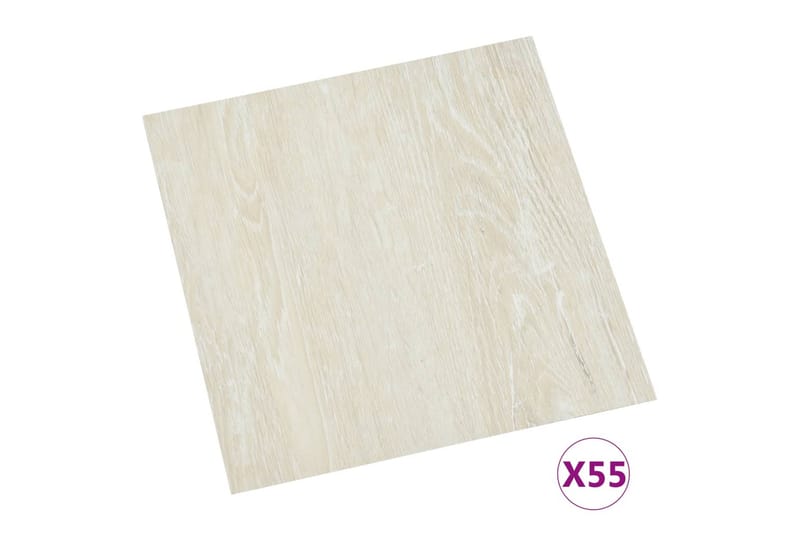 Självhäftande golvplankor 55 st PVC 5,11 m² gräddvit - Vit - Hus & renovering - Bygg - Golv, vägg & tak - Golv - Vinylgolv & plastgolv