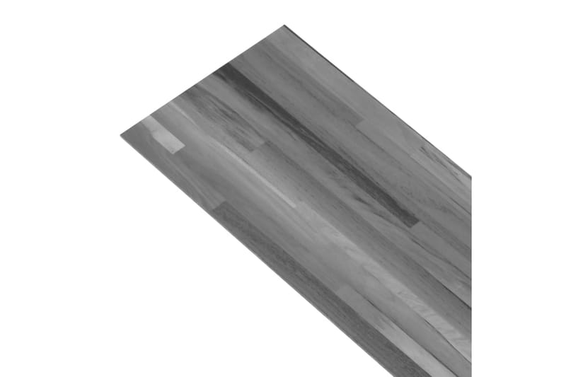 Självhäftande PVC-golvbrädor 2,51 m² 2 mm grårandig - Grå - Trall balkong - Vinylgolv & plastgolv - Golvplattor & plasttrall