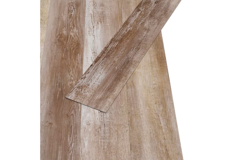Självhäftande PVC-golvplankor 5,21 m² 2 mm kalkfärgat trä - Brun - Trall balkong - Vinylgolv & plastgolv - Golvplattor & plasttrall