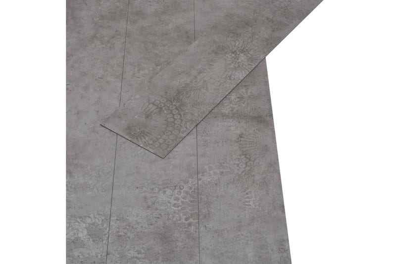 Självhäftande PVC-golvplankor 5,21 m² 2 mm betonggrå - Grå - Trall balkong - Vinylgolv & plastgolv - Golvplattor & plasttrall