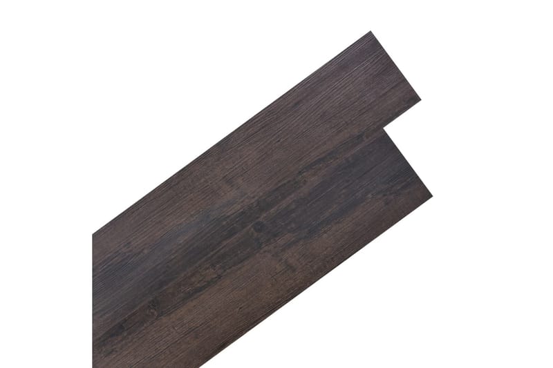 Självhäftande PVC-golvbrädor 2,51 m² 2 mm mörkbrun - Brun - Trall balkong - Vinylgolv & plastgolv - Golvplattor & plasttrall