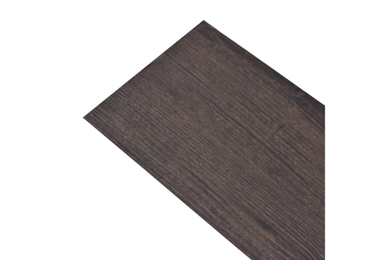Självhäftande PVC-golvbrädor 2,51 m² 2 mm mörkbrun - Brun - Trall balkong - Vinylgolv & plastgolv - Golvplattor & plasttrall