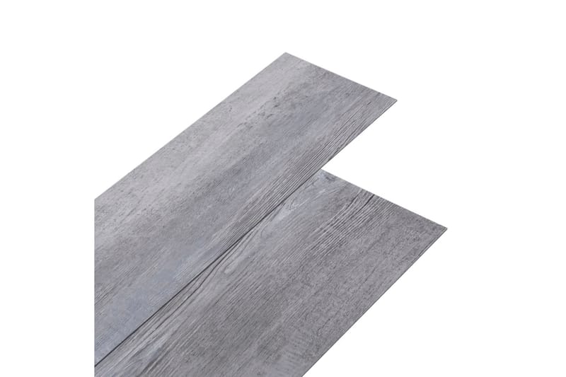 Självhäftande PVC-golvbrädor 2,51 m² 2 mm mattgrå trä - Grå - Trall balkong - Vinylgolv & plastgolv - Golvplattor & plasttrall