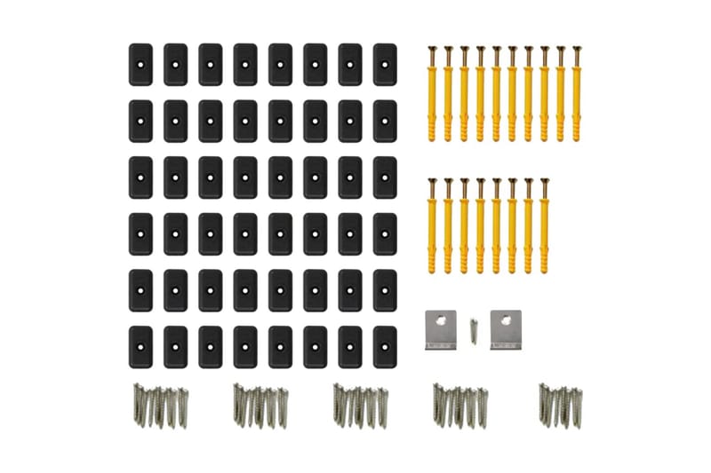 WPC massiva golvplattor med tillbehör 10 m² 2,2 m svart - Svart - Trall balkong - Vinylgolv & plastgolv - Golvplattor & plasttrall