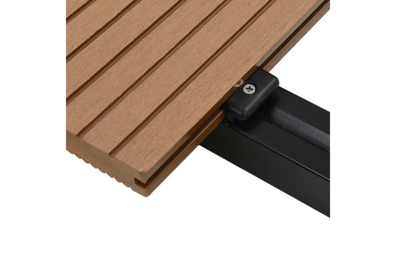 WPC massiva golvplattor med tillbehör 20 m² 2,2 m teak - Brun - Hus & renovering - Bygg - Golv, vägg & tak - Golv - Vinylgolv & plastgolv