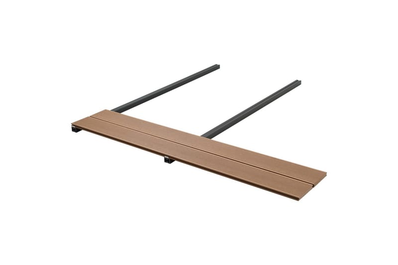 WPC massiva golvplattor med tillbehör 20 m² 2,2 m teak - Brun - Hus & renovering - Bygg - Golv, vägg & tak - Golv - Vinylgolv & plastgolv