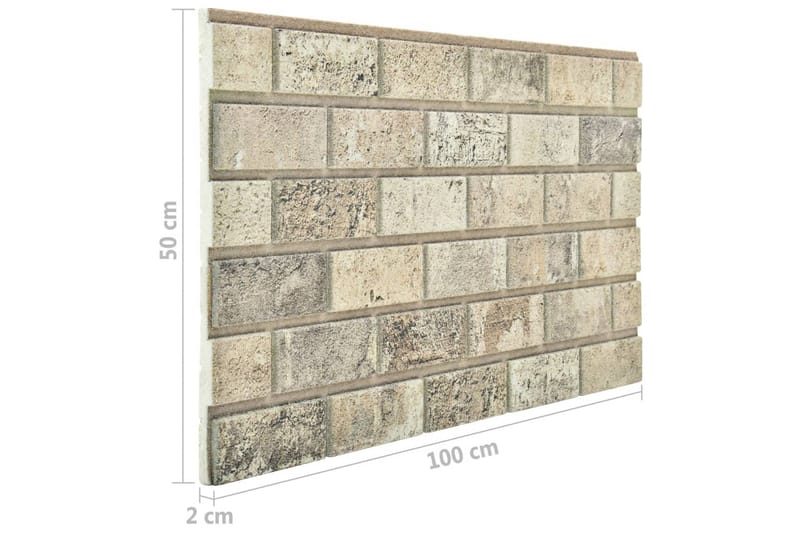 Väggpaneler 3D sandfärgat tegel 11 st EPS - Beige - Hus & renovering - Bygg - Golv, vägg & tak - Skivmaterial & byggskiva - Innerpanel