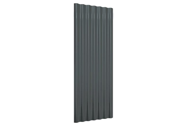 Takplåt 12 st pulverlackerat stål antracit 100x36 cm - Hus & renovering - Bygg - Golv, vägg & tak - Skivmaterial & byggskiva - Takpanel & takskiva