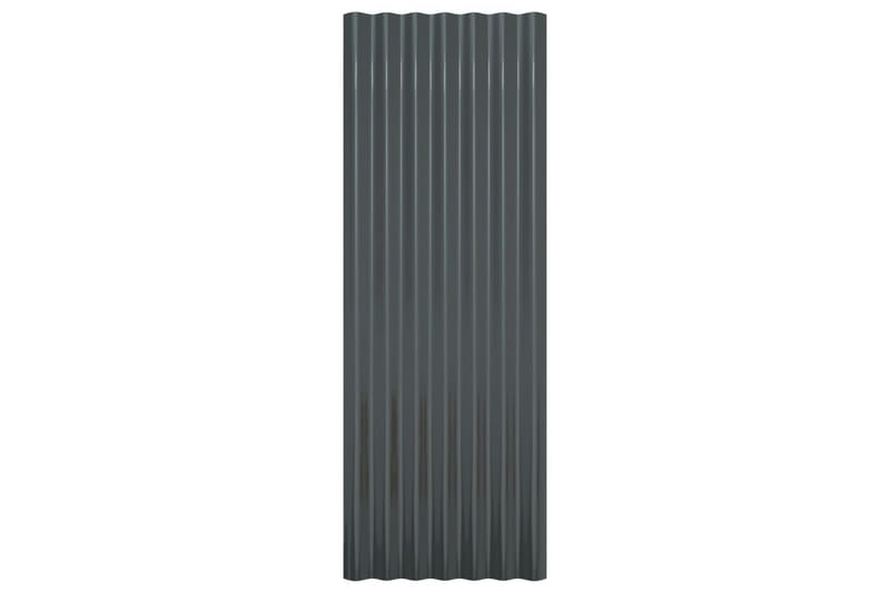 Takplåt 12 st pulverlackerat stål antracit 100x36 cm - Hus & renovering - Bygg - Golv, vägg & tak - Skivmaterial & byggskiva - Takpanel & takskiva