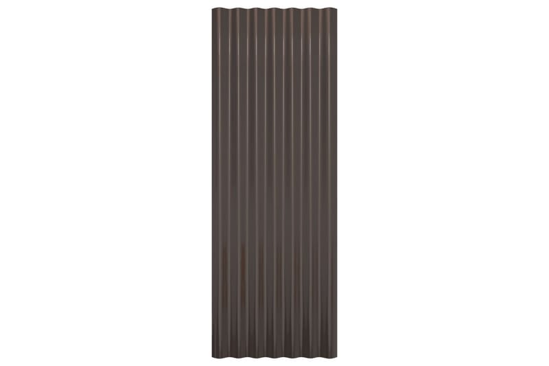 Takplåt 12 st pulverlackerat stål brun 100x36 cm - Hus & renovering - Bygg - Golv, vägg & tak - Skivmaterial & byggskiva - Takpanel & takskiva