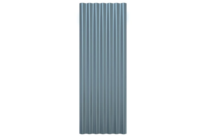 Takplåt 12 st pulverlackerat stål grå 100x36 cm - Hus & renovering - Bygg - Golv, vägg & tak - Skivmaterial & byggskiva - Takpanel & takskiva