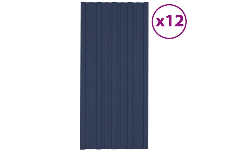 Takprofiler 12 st galvaniserat stål antracit 100x45 cm - Hus & renovering - Bygg - Golv, vägg & tak - Skivmaterial & byggskiva - Takpanel & takskiva