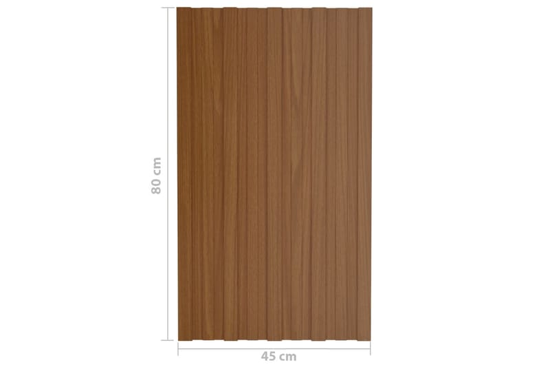 Takprofiler 12 st galvaniserat stål brun 80x45 cm - Hus & renovering - Bygg - Golv, vägg & tak - Skivmaterial & byggskiva - Takpanel & takskiva