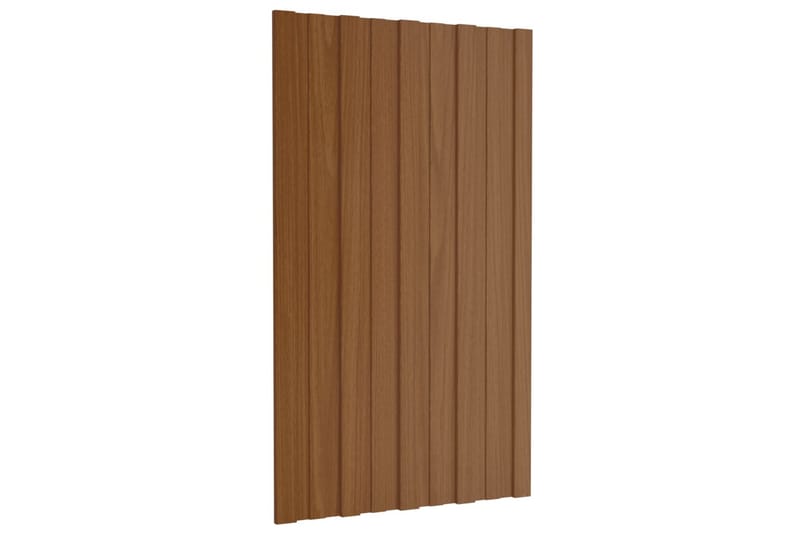 Takprofiler 12 st galvaniserat stål brun 80x45 cm - Hus & renovering - Bygg - Golv, vägg & tak - Skivmaterial & byggskiva - Takpanel & takskiva