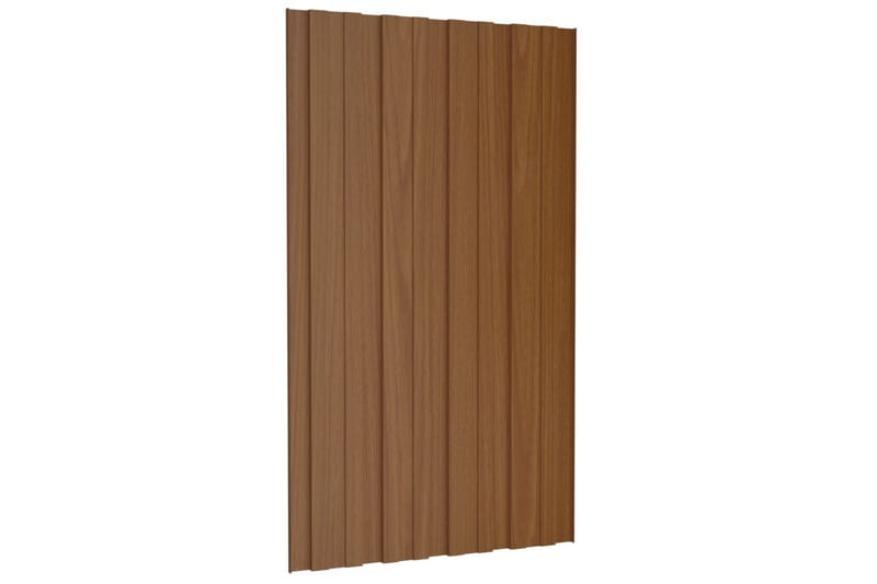 Takprofiler 12 st galvaniserat stål brun 80x45 cm - Hus & renovering - Bygg - Golv, vägg & tak - Skivmaterial & byggskiva - Takpanel & takskiva