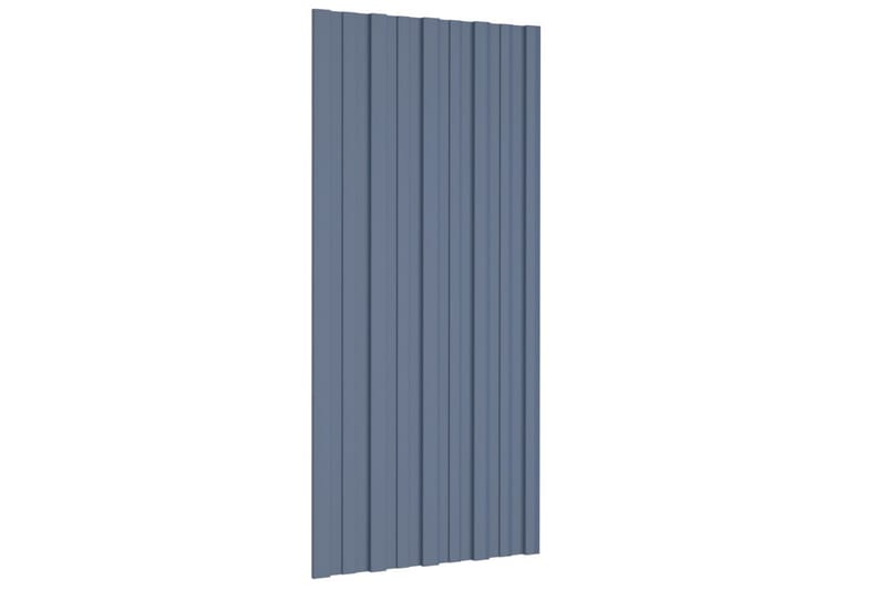 Takprofiler 12 st galvaniserat stål grå 100x45 cm - Hus & renovering - Bygg - Golv, vägg & tak - Skivmaterial & byggskiva - Takpanel & takskiva