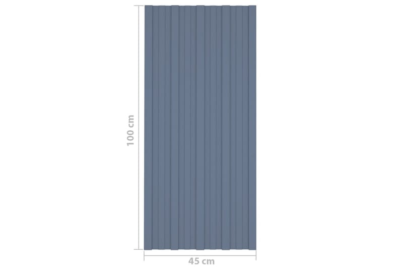 Takprofiler 12 st galvaniserat stål grå 100x45 cm - Hus & renovering - Bygg - Golv, vägg & tak - Skivmaterial & byggskiva - Takpanel & takskiva