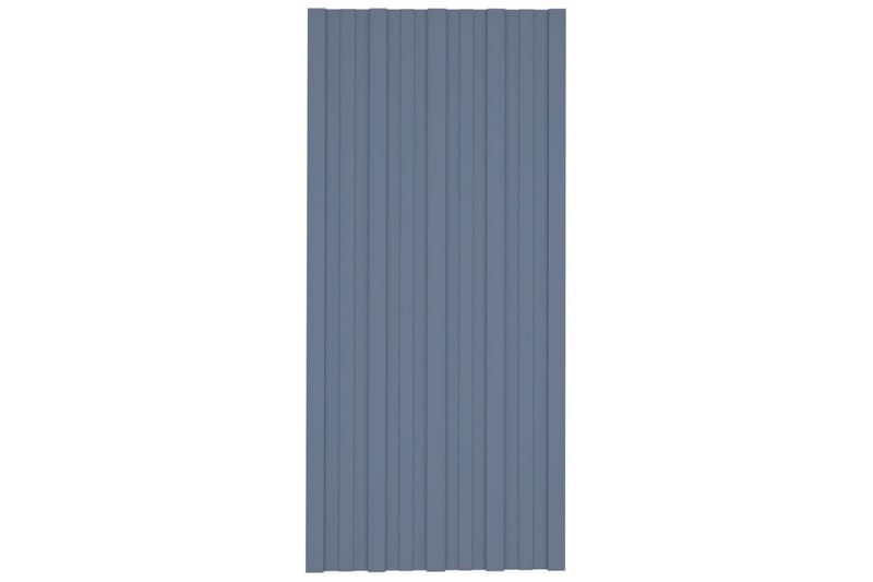 Takprofiler 12 st galvaniserat stål grå 100x45 cm - Takpanel & takskiva