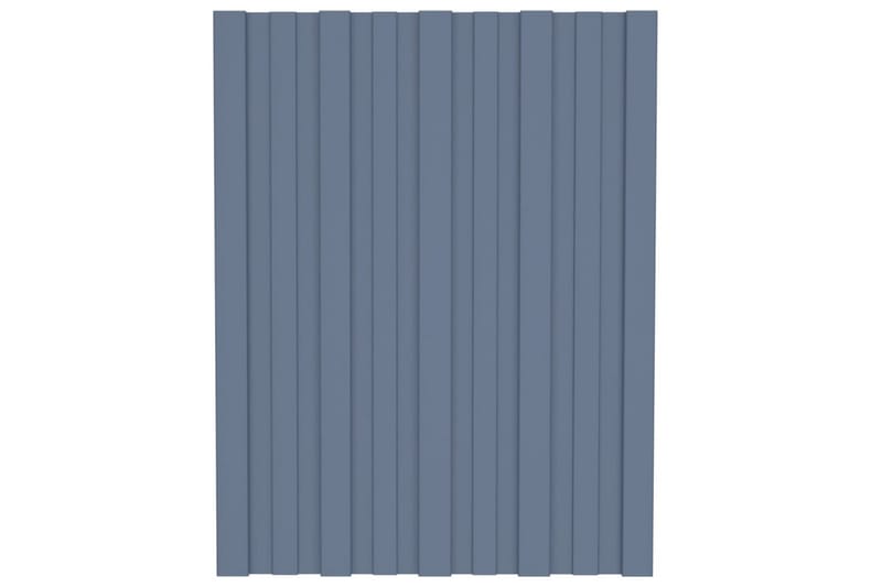 Takprofiler 12 st galvaniserat stål grå 60x45 cm - Takpanel & takskiva