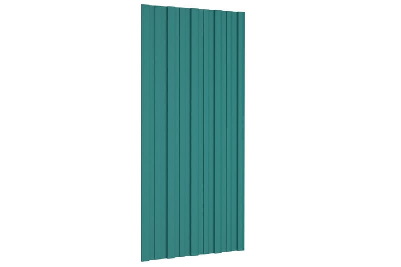 Takprofiler 12 st galvaniserat stål grön 100x45 cm - Takpanel & takskiva