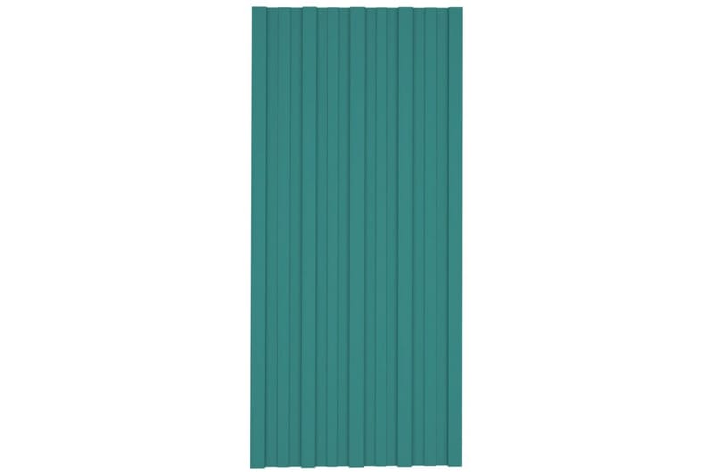 Takprofiler 12 st galvaniserat stål grön 100x45 cm - Hus & renovering - Bygg - Golv, vägg & tak - Skivmaterial & byggskiva - Takpanel & takskiva