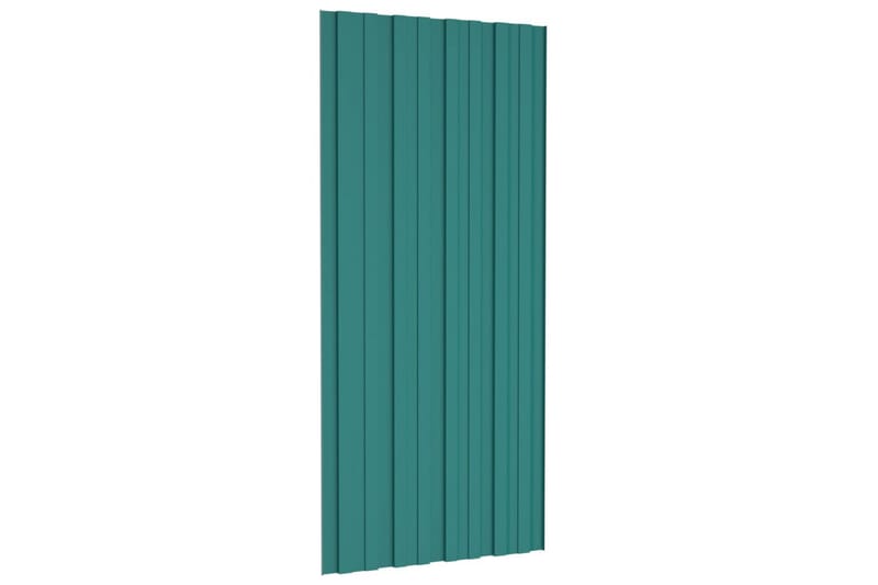 Takprofiler 12 st galvaniserat stål grön 100x45 cm - Hus & renovering - Bygg - Golv, vägg & tak - Skivmaterial & byggskiva - Takpanel & takskiva