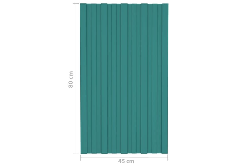 Takprofiler 12 st galvaniserat stål grön 80x45 cm - Hus & renovering - Bygg - Golv, vägg & tak - Skivmaterial & byggskiva - Takpanel & takskiva