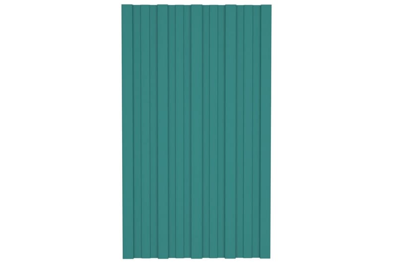 Takprofiler 12 st galvaniserat stål grön 80x45 cm - Hus & renovering - Bygg - Golv, vägg & tak - Skivmaterial & byggskiva - Takpanel & takskiva