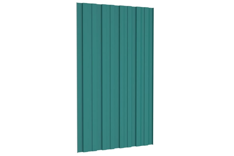 Takprofiler 12 st galvaniserat stål grön 80x45 cm - Hus & renovering - Bygg - Golv, vägg & tak - Skivmaterial & byggskiva - Takpanel & takskiva