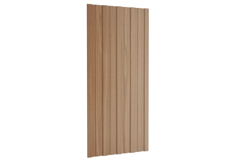 Takprofiler 12 st galvaniserat stål ljust trä 100x45 cm - Hus & renovering - Bygg - Golv, vägg & tak - Skivmaterial & byggskiva - Takpanel & takskiva