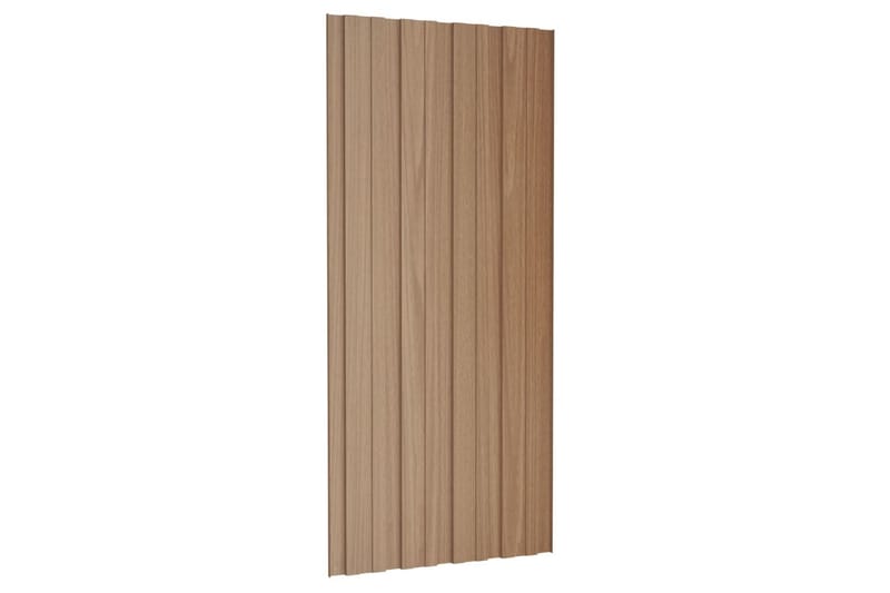 Takprofiler 12 st galvaniserat stål ljust trä 100x45 cm - Hus & renovering - Bygg - Golv, vägg & tak - Skivmaterial & byggskiva - Takpanel & takskiva