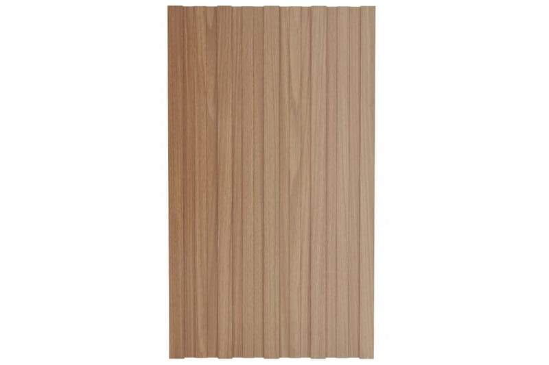 Takprofiler 12 st galvaniserat stål ljust trä 80x45 cm - Hus & renovering - Bygg - Golv, vägg & tak - Skivmaterial & byggskiva - Takpanel & takskiva