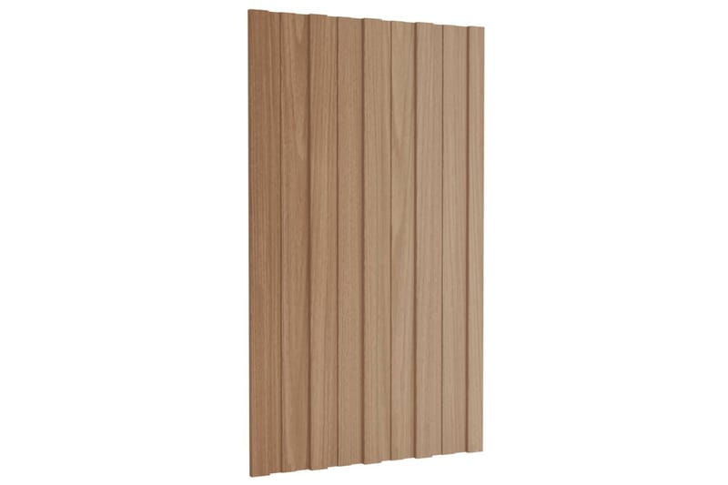 Takprofiler 12 st galvaniserat stål ljust trä 80x45 cm - Hus & renovering - Bygg - Golv, vägg & tak - Skivmaterial & byggskiva - Takpanel & takskiva