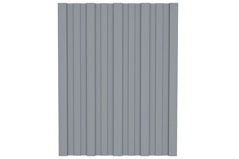 Takprofiler 12 st galvaniserat stål silver 60x45 cm - Takpanel & takskiva