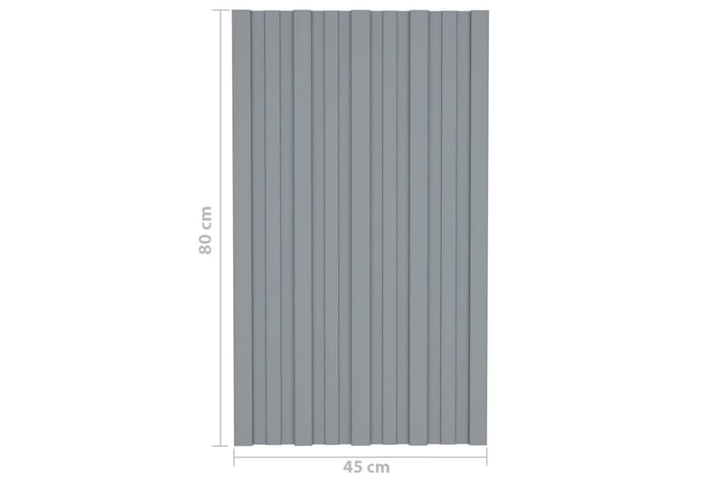 Takprofiler 12 st galvaniserat stål silver 80x45 cm - Hus & renovering - Bygg - Golv, vägg & tak - Skivmaterial & byggskiva - Takpanel & takskiva