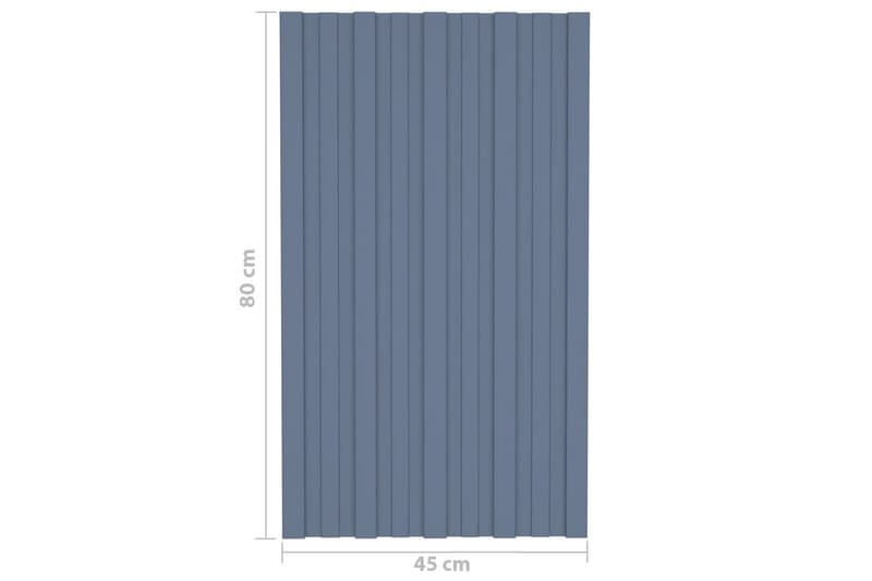 Takprofiler 36 st galvaniserat stål grå 80x45 cm - Hus & renovering - Bygg - Golv, vägg & tak - Skivmaterial & byggskiva - Takpanel & takskiva