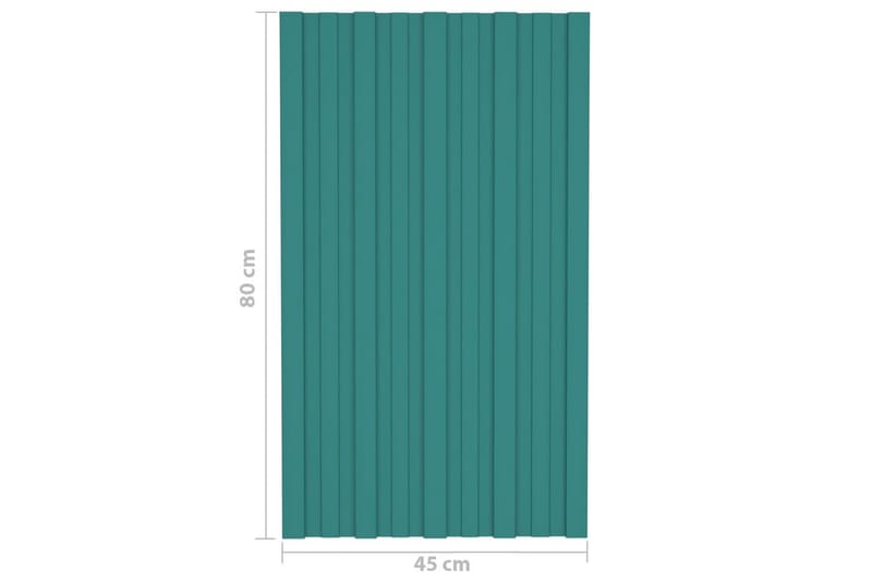 Takprofiler 36 st galvaniserat stål grön 80x45 cm - Hus & renovering - Bygg - Golv, vägg & tak - Skivmaterial & byggskiva - Takpanel & takskiva