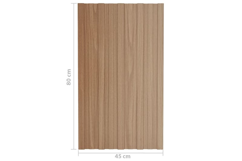 Takprofiler 36 st galvaniserat stål ljust trä 80x45 cm - Hus & renovering - Bygg - Golv, vägg & tak - Skivmaterial & byggskiva - Takpanel & takskiva