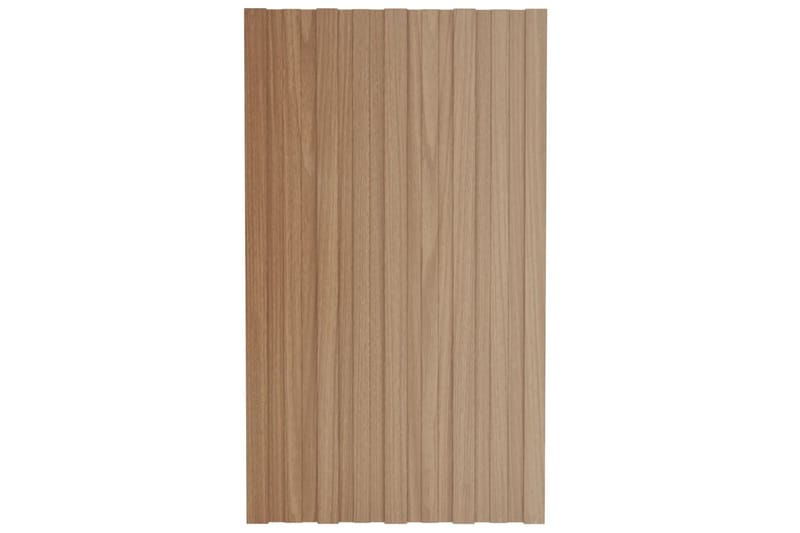 Takprofiler 36 st galvaniserat stål ljust trä 80x45 cm - Hus & renovering - Bygg - Golv, vägg & tak - Skivmaterial & byggskiva - Takpanel & takskiva