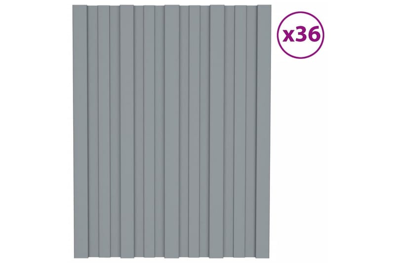 Takprofiler 36 st galvaniserat stål silver 60x45 cm - Hus & renovering - Bygg - Golv, vägg & tak - Skivmaterial & byggskiva - Takpanel & takskiva