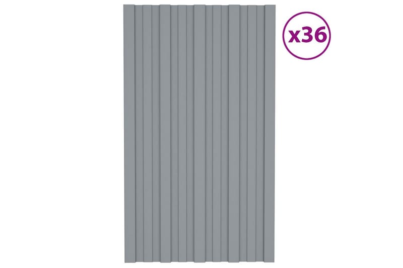 Takprofiler 36 st galvaniserat stål silver 80x45 cm - Hus & renovering - Bygg - Golv, vägg & tak - Skivmaterial & byggskiva - Takpanel & takskiva