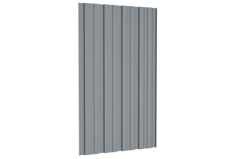 Takprofiler 36 st galvaniserat stål silver 80x45 cm - Takpanel & takskiva