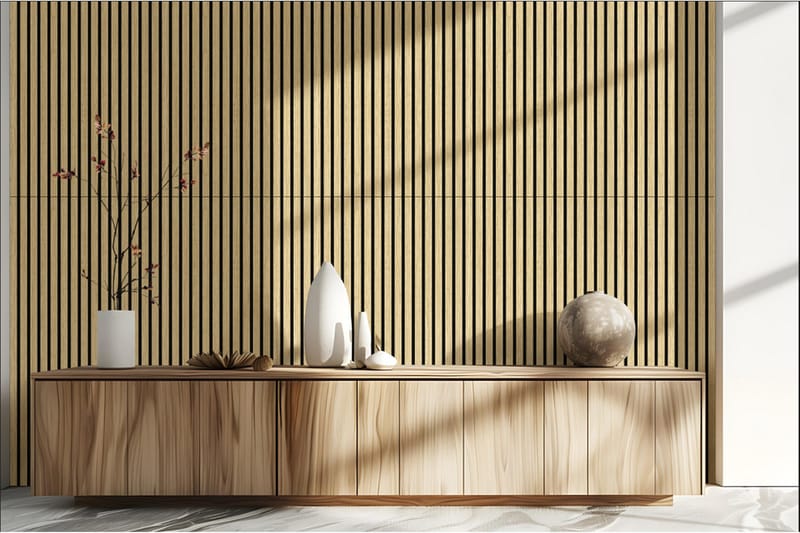 Trälamell Akustikpaneler 120x60x1.8 cm 4-pack - Hus & renovering - Bygg - Golv, vägg & tak - Skivmaterial & byggskiva - Innerpanel
